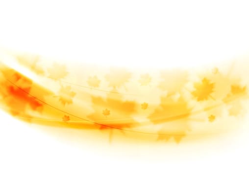 Yellow colorful waves autumn background. Vector design