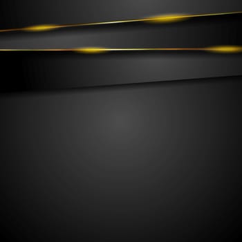 Dark tech background with glowing light. Vector design