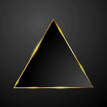 Abstract tech glowing triangle background. Vector design