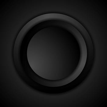 Abstract black circle modern background. Vector design