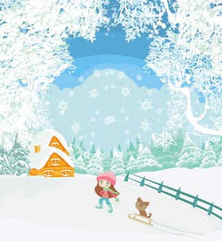 Fun in the winter day
