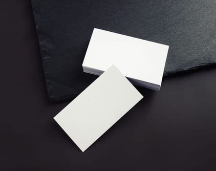 Photo of blank business cards. Template for ID.