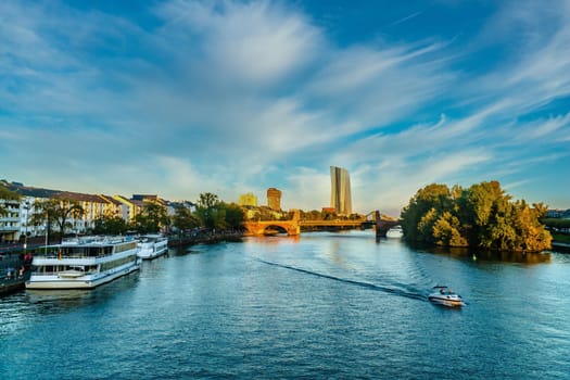 Cityscape from Frankfurt with the River Main