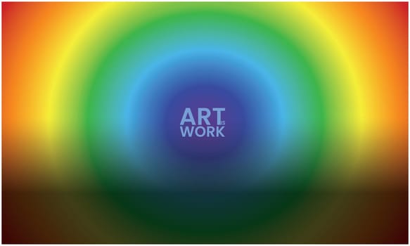 art is work text on abstract rainbow background