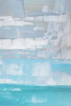 Painted picture white and blue, picturesque pastel background.