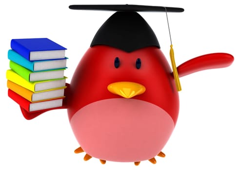 Red bird - 3D Illustration