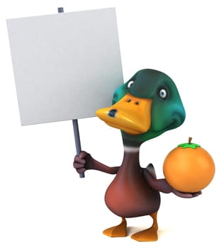 Fun duck - 3D Illustration