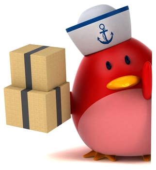Red bird - 3D Illustration