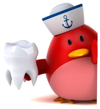 Red bird - 3D Illustration