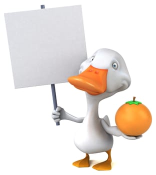 Fun duck - 3D Illustration