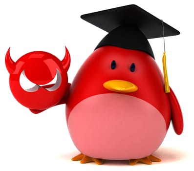 Red bird - 3D Illustration