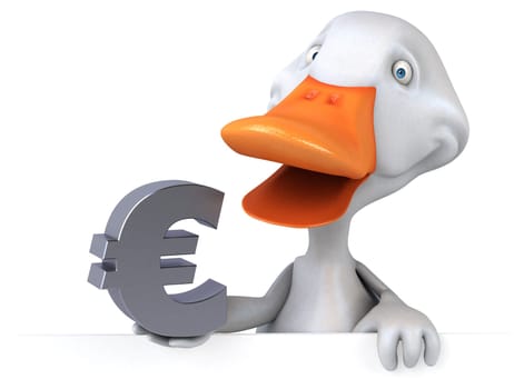 Fun duck - 3D Illustration