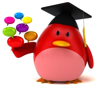 Red bird - 3D Illustration