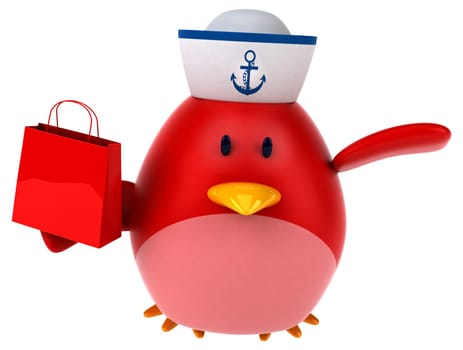 Red bird - 3D Illustration