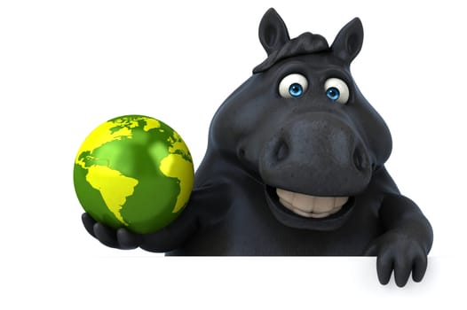 Fun horse - 3D Illustration