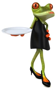Fun frog - 3D Illustration