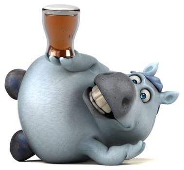 Fun horse - 3D Illustration