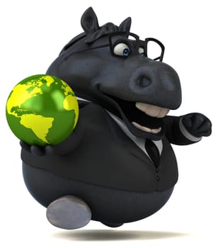 Fun horse - 3D Illustration