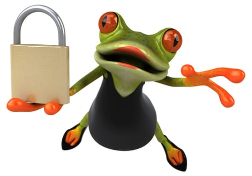 Fun frog - 3D Illustration