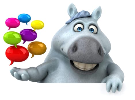 Fun horse - 3D Illustration