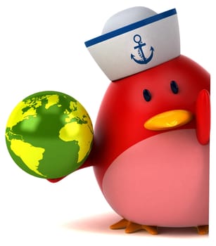 Red bird - 3D Illustration