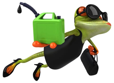 Fun frog - 3D Illustration