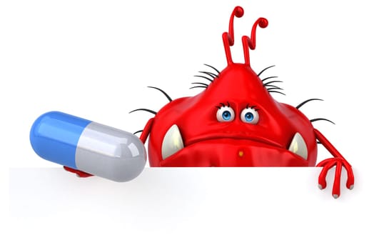 Fun germ - 3D Illustration