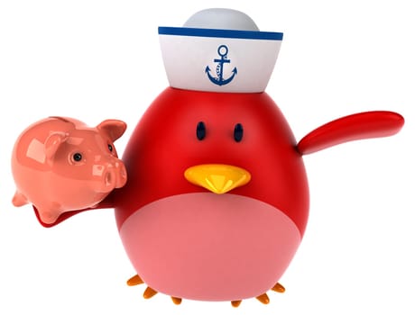 Red bird - 3D Illustration