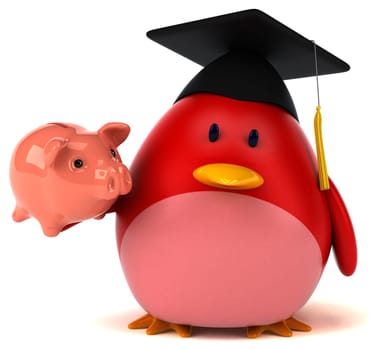 Red bird - 3D Illustration