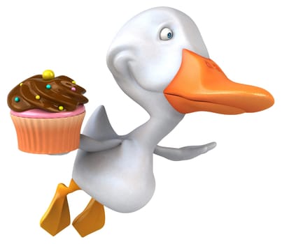 Fun duck - 3D Illustration