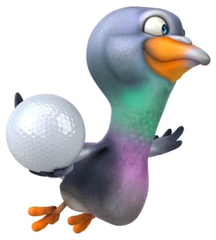 Fun pigeon - 3D Illustration