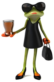 Fun frog - 3D Illustration