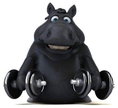 Fun horse - 3D Illustration