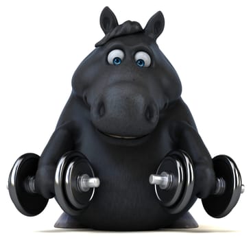 Fun horse - 3D Illustration