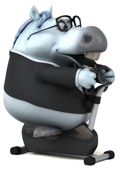 Fun horse - 3D Illustration