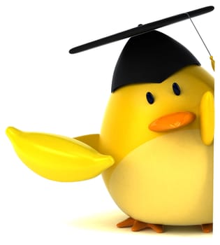 Yellow bird - 3D Illustration