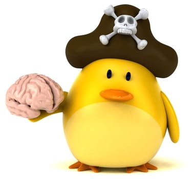 Yellow bird - 3D Illustration
