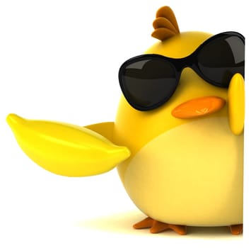 Yellow bird - 3D Illustration