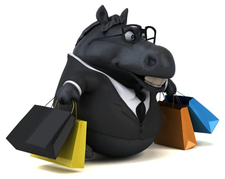 Fun horse - 3D Illustration