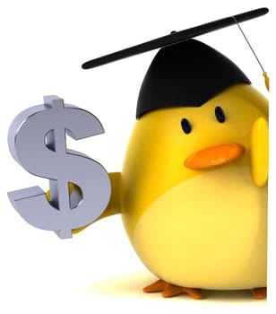 Yellow bird - 3D Illustration