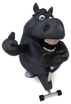 Fun horse - 3D Illustration