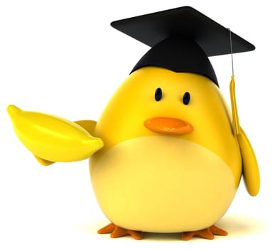 Yellow bird - 3D Illustration
