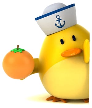 Yellow bird - 3D Illustration