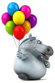 Fun horse - 3D Illustration
