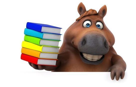 Fun horse - 3D Illustration