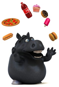 Fun horse - 3D Illustration