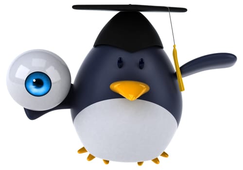 Fun penguin - 3D Illustration