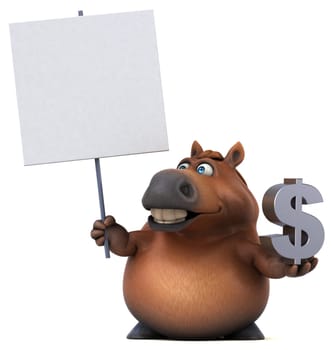 Fun horse - 3D Illustration