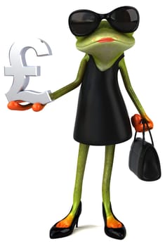 Fun frog - 3D Illustration