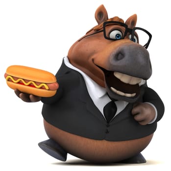 Fun horse - 3D Illustration